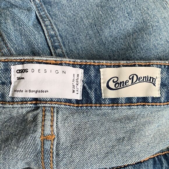 Asos Design Cone Denim Straight Jeans 30×33 - Picture 8 of 9